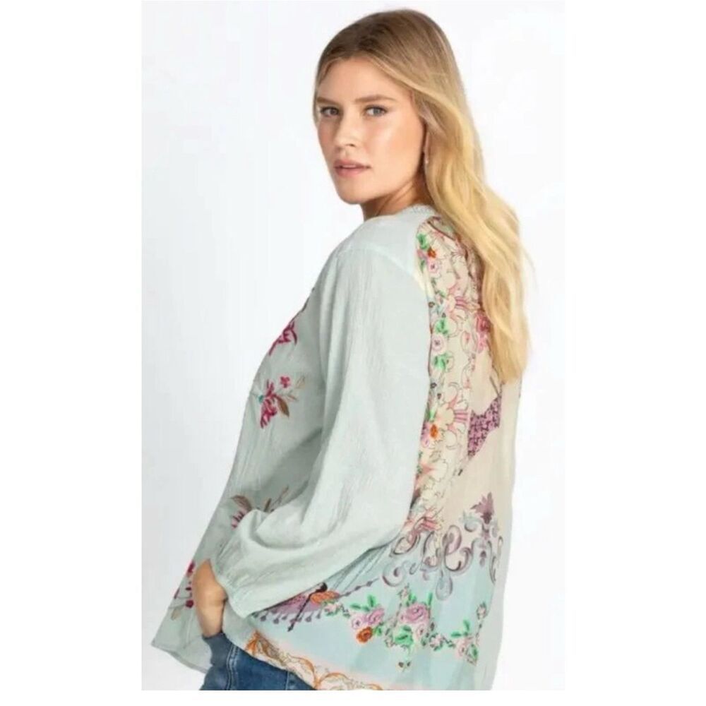 Johnny WasโโVIVIANA EFFORTLESS SCARF BLOUSE Size XS ~ NWT